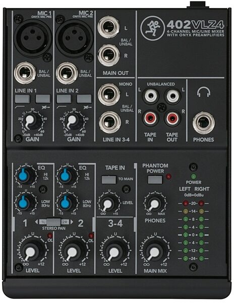 Mackie 402VLZ4 4-Channel Mixer, New, Main