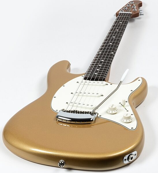 Ernie Ball Music Man Cutlass HT SSS Electric Guitar (with Case), Golden Delicious, Action Position Back