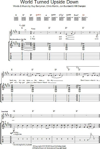 The World Turned Upside Down - Guitar TAB, New, Main