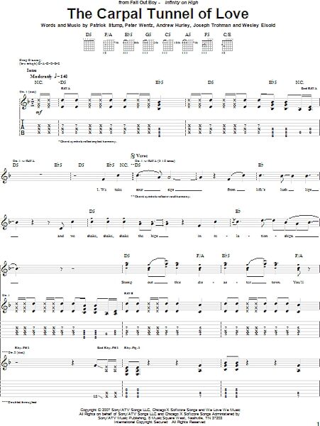 The Carpal Tunnel Of Love - Guitar TAB, New, Main