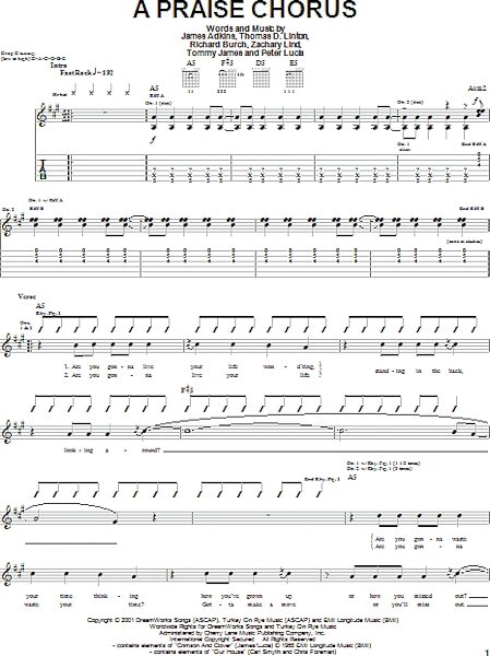 A Praise Chorus - Guitar TAB, New, Main