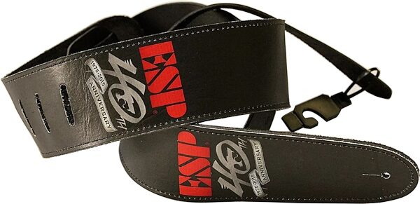 ESP 40th Anniversary Leather Guitar Strap, Action Position Back