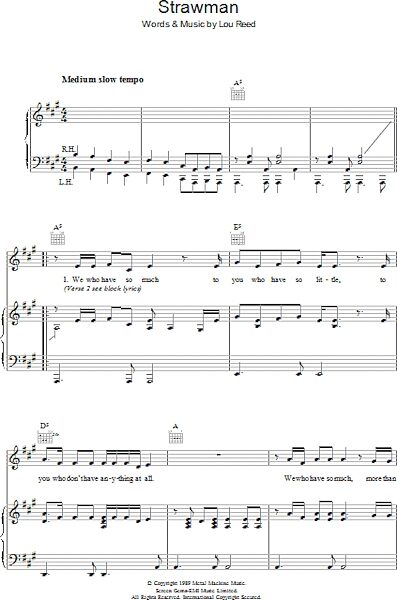 Strawman - Piano/Vocal/Guitar, New, Main