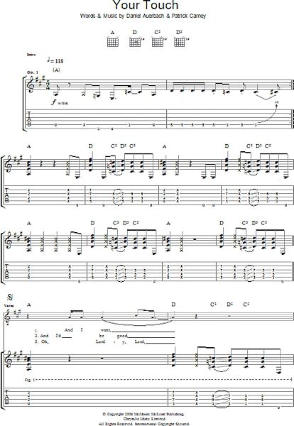 Your Touch - Guitar TAB, New, Main