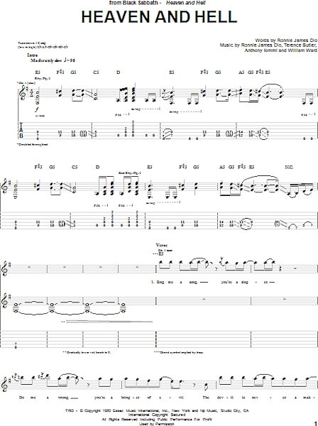 Heaven And Hell - Guitar TAB, New, Main