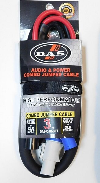 DAS Audio & Power Combo Jumper Cable, 3 foot, DAS-CJC-3FT, Action Position Back