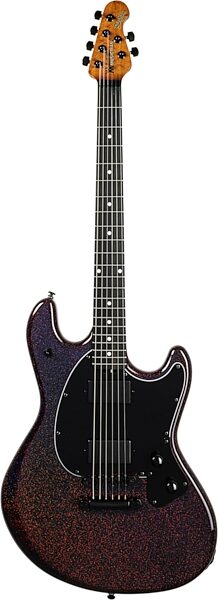 Ernie Ball Music Man StingRay HT Electric Guitar (with Case), Dark Rainbow, Action Position Back