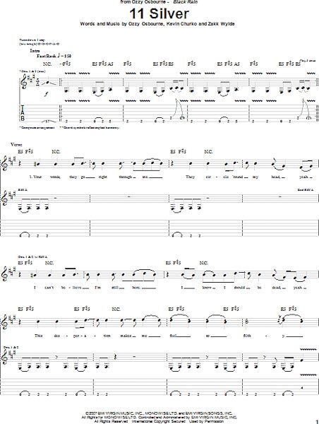 11 Silver - Guitar TAB, New, Main