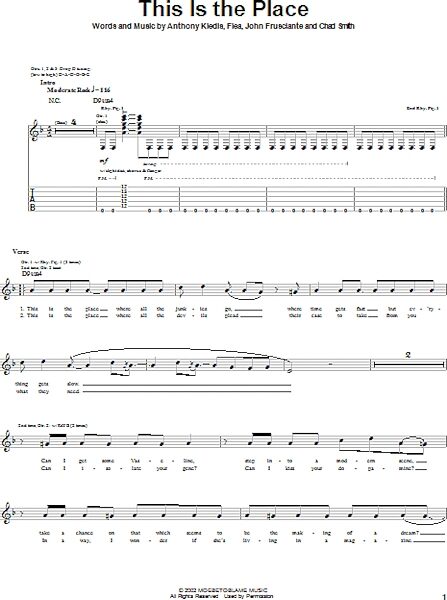 This Is The Place - Guitar TAB, New, Main