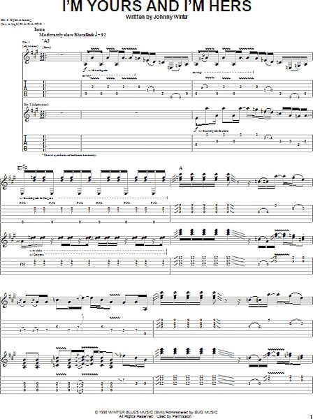 I'm Yours and I'm Hers - Guitar TAB, New, Main