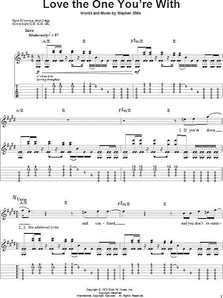 Love The One You're With - Guitar Tab Play-Along, New, Main