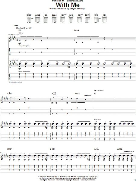 With Me - Guitar TAB, New, Main