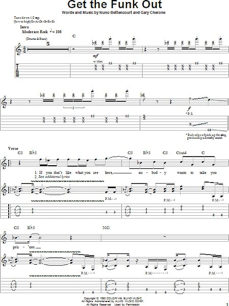 Get The Funk Out - Guitar Tab Play-Along, New, Main