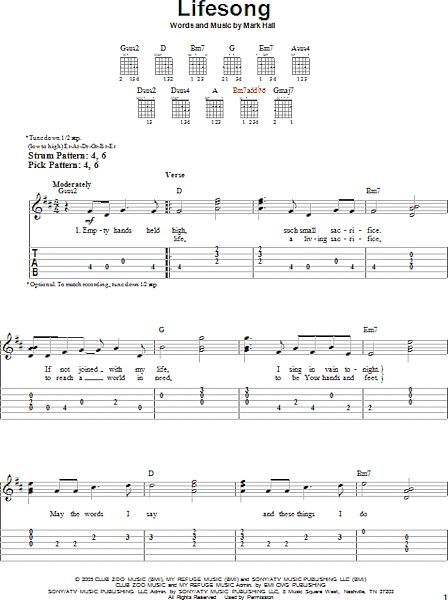 Lifesong - Easy Guitar with TAB, New, Main