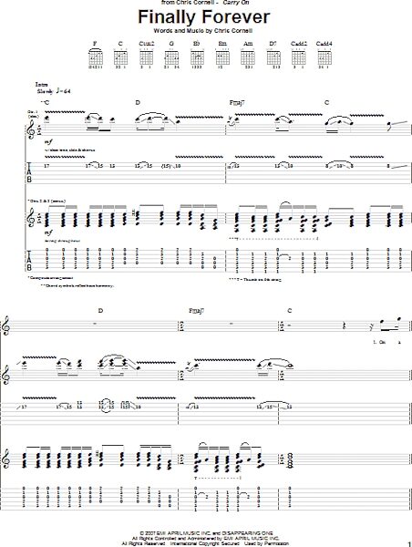 Finally Forever - Guitar TAB, New, Main