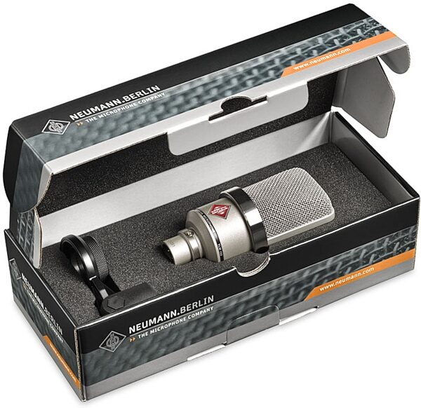 Neumann TLM 102 Studio Microphone, Nickel, TLM 102, with Swivel Mount, Package