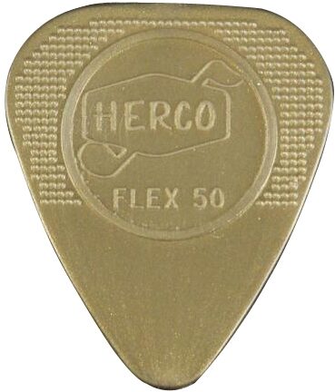Dunlop Herco Flex Guitar Picks, Gold, 0.50 millimeter, HE210P, 12-Pack, Gold