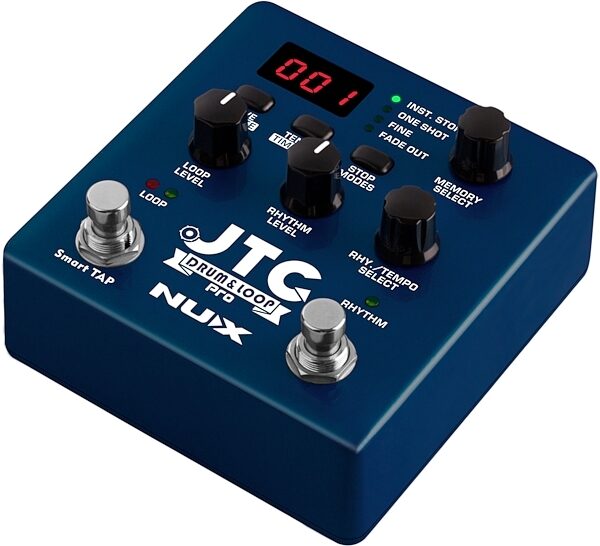 NUX JTC Pro Drum and Loop Pedal, Angled Front