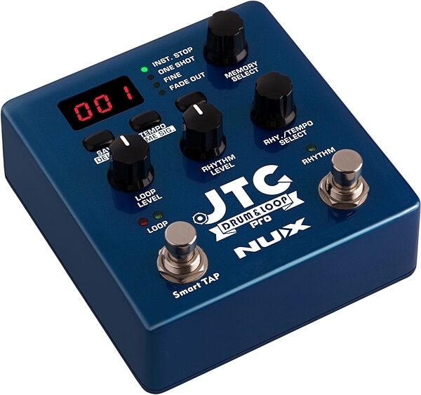 NUX JTC Pro Drum and Loop Pedal, Angled Front