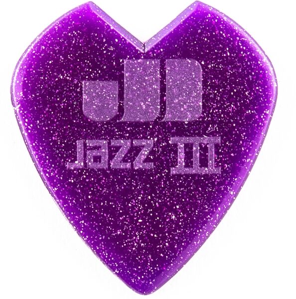Dunlop Kirk Hammett Jazz III Guitar Picks, Purple, 6-Pack, Action Position Back