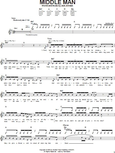 Middle Man - Guitar TAB, New, Main