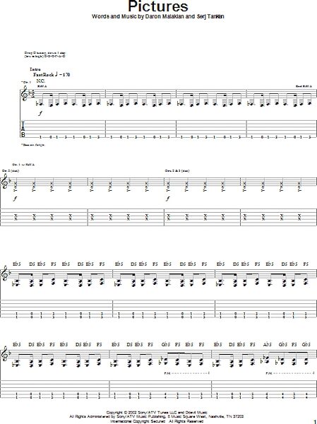 Pictures - Guitar TAB, New, Main