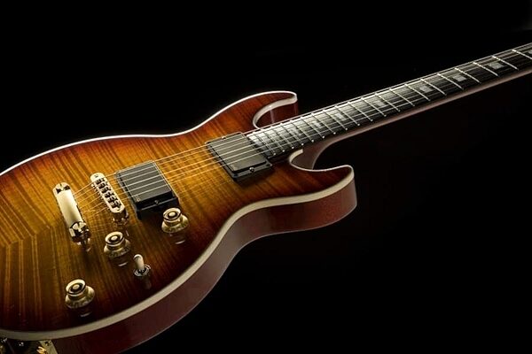 Gibson LHDC Longhorn Double Cutaway Electric Guitar with EMG Pickups (With Case), Closeup