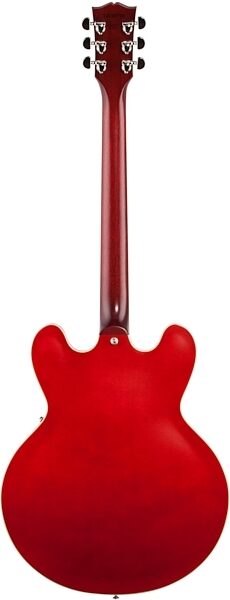 Gibson 2019 ES-335 Dot Satin Semi-Hollowbody Electric Guitar (with Case), Full Straight Back