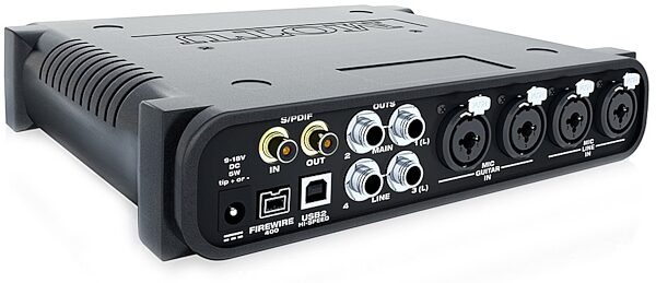 MOTU 4pre USB and FireWire Audio Interface, Angle Rear
