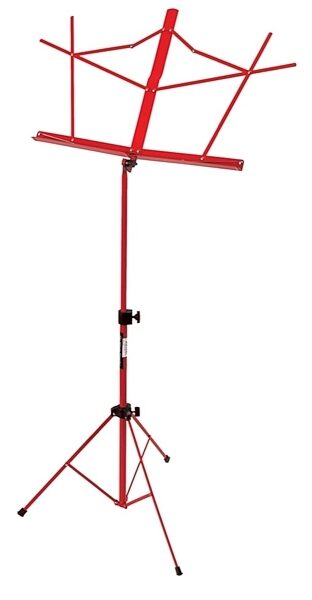On-Stage SM7122 Folding Music Stand, Red, with Bag, Red