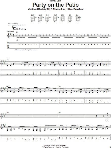 Party On The Patio - Guitar TAB, New, Main