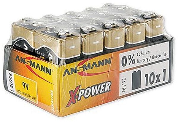 Ansmann X-Power Premium Alkaline 9V Battery, Pack