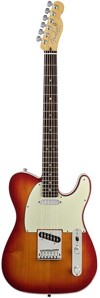 Fender American Deluxe Telecaster Electric Guitar (Rosewood, With Case), Aged Cherry Sunburst