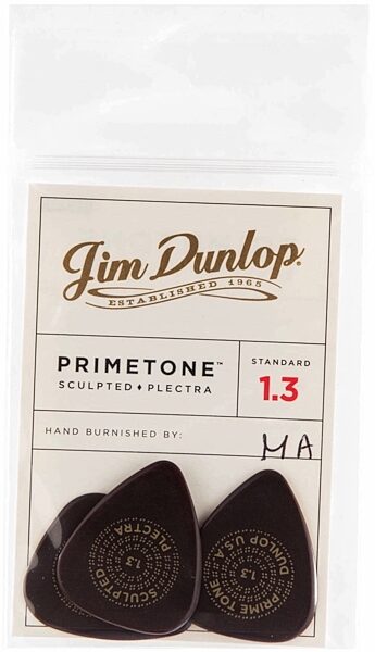 Dunlop Primetone Standard Sculpted Plectra Guitar Picks, 1.3 millimeter, 511P1.3, 3-Pack, Main
