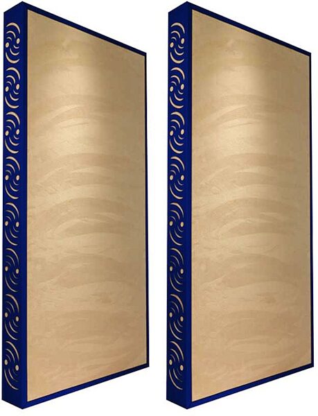 Ready Acoustics C424TN Chameleon Bass Traps (Tan), Blue Frame
