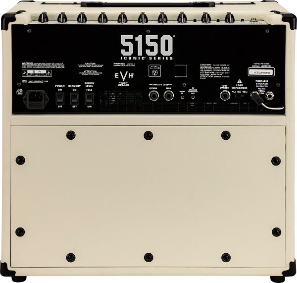 EVH Eddie Van Halen 5150 Iconic Series Guitar Combo Amplifier (15 Watts, 1x10"), Ivory, Action Position Back