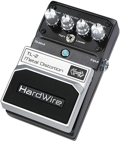 HardWire TL-2 Metal Distortion Pedal, Angle