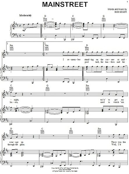 Mainstreet - Piano/Vocal/Guitar, New, Main