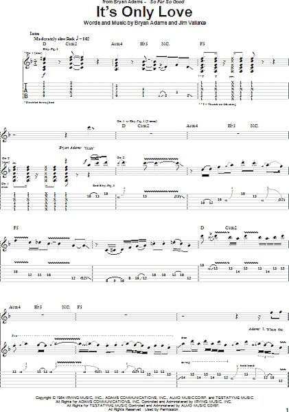 It's Only Love - Guitar TAB, New, Main