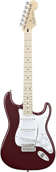 Fender Standard Stratocaster Electric Guitar (Maple, with Gig Bag), Midnight Wine