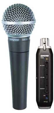 Shure SM58 Dynamic Handheld Microphone, Standard, SM58-X2U, with X2U USB Adapter, Main