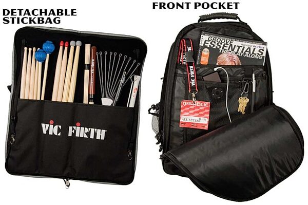 Vic Firth VicPack Drummers Backpack with Stick Bag, Details 2