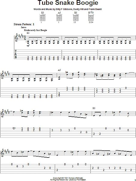 Tube Snake Boogie - Easy Guitar with TAB, New, Main