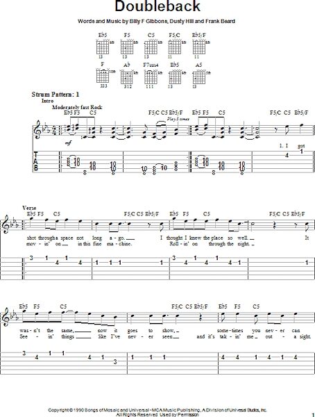 Doubleback - Easy Guitar with TAB, New, Main