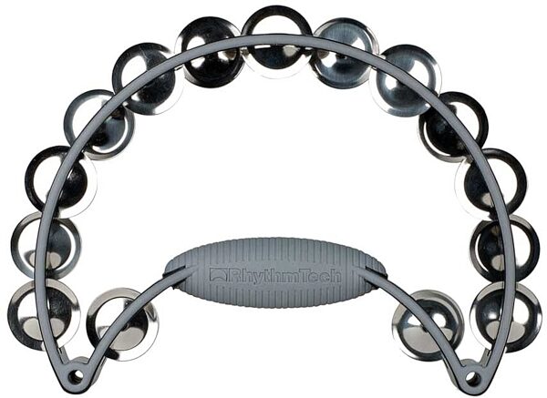 Rhythm Tech Pro Tambourine with Brass Jingles, Shown with Steel Jingles (Comes in Brass)