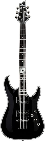 Schecter C1EX Black Jack Baritone Electric Guitar, Gloss Black, With Card Inlay