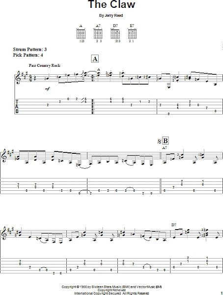 The Claw - Easy Guitar with TAB, New, Main