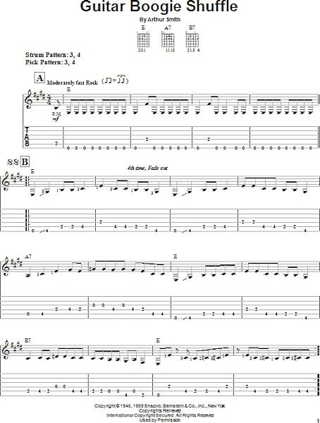 Guitar Boogie Shuffle - Easy Guitar with TAB, New, Main