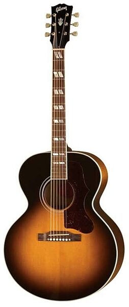 Gibson J-185 Acoustic-Electric Guitar (with Case), Vintage Sunburst