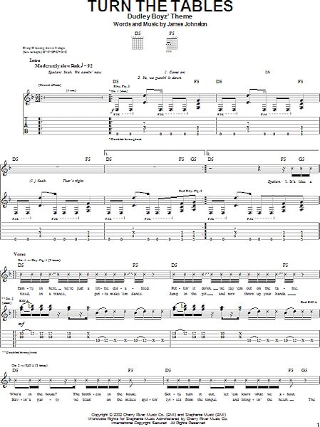 Turn The Tables - Guitar TAB, New, Main